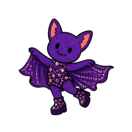 Batti im Look Glitter Glam in twirl-Pose