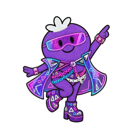 Berry im Look Neon Cyber in point-Pose