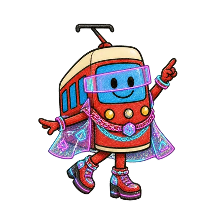 Bim im Look Neon Cyber in point-Pose