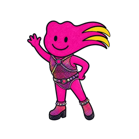 Comet im Look Rainbow Mesh in wave-Pose