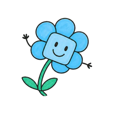 Die blaue Blume tanzt