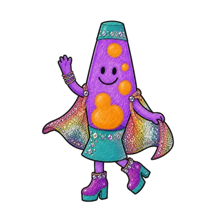 Lava im Look Rainbow Mesh in wave-Pose