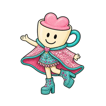 Melange im Look Glitter Glam in twirl-Pose