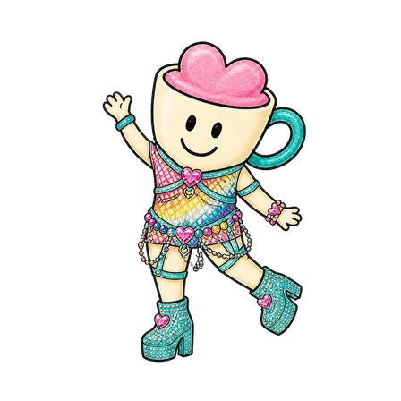 Melange im Look Rainbow Mesh in wave-Pose