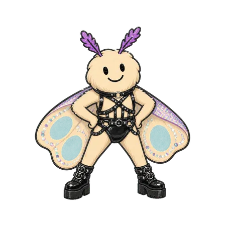 Motti im Look Leather & Harness in power-Pose