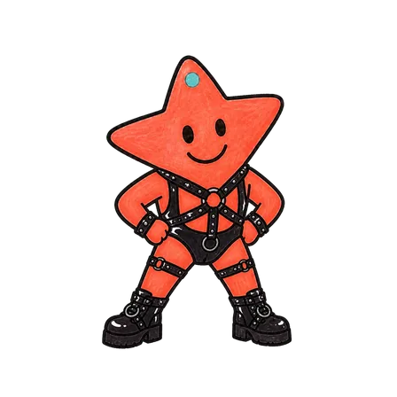 Nova im Look Leather & Harness in power-Pose