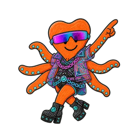 Olli im Look Neon Cyber in point-Pose