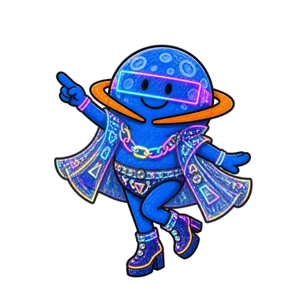 Orbi im Look Neon Cyber in point-Pose