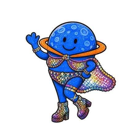Orbi im Look Rainbow Mesh in wave-Pose