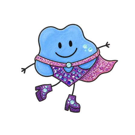Pebble im Look Glitter Glam in twirl-Pose