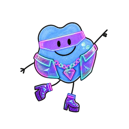 Pebble im Look Neon Cyber in point-Pose
